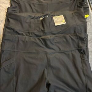 Xersion Black Bike Shorts-bundle of 3